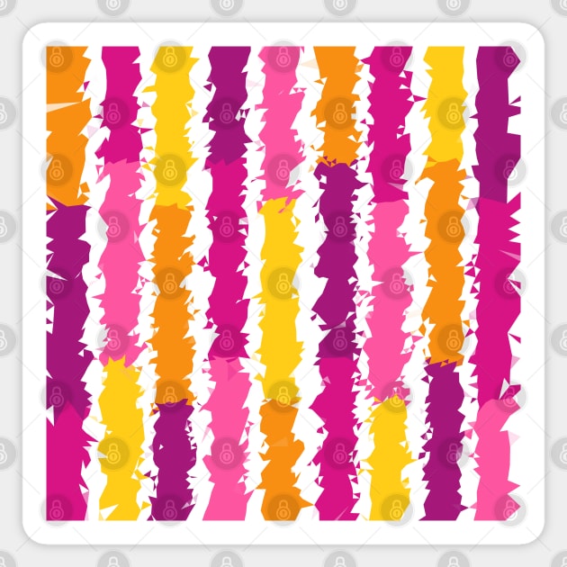 Abstract Lines Of Bright Summer Colors Sticker by Peaceful Space AS